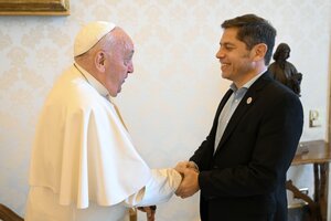 Axel Kicillof fue recibido por el papa Francisco
