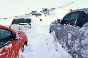 Fuerte temporal de nieve en la Patagonia