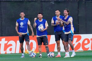 Marcos Acuña quedó descartado y Messi no se entrenó    (Fuente: Prensa AFA)