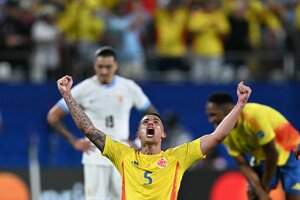 Así festejaron los jugadores de Colombia el pase a la final de la Copa América