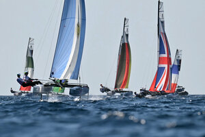 ¿Por qué se suspendió la Medal Race de Vela Nacra 17 y cuándo se va a hacer? (Fuente: AFP)