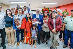 Lula se reunió con líderes indígenas por la violencia en Mato Grosso do Sul (Fuente: @LulaOficial)