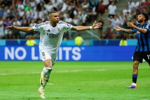 Real Madrid ganó la Supercopa europea con el primer gol de Mbappé (Fuente: EFE)