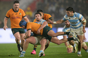 Los Pumas cayeron ante los Wallabies en la última pelota (Fuente: AFP)