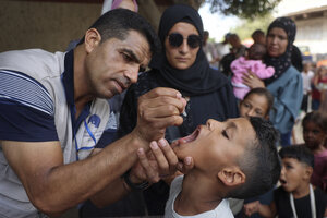 Más de 160 mil niños fueron vacunados contra la polio en Gaza en dos días (Fuente: AFP)