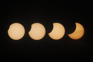 Las mejores fotos del eclipse parcial de sol que pudo verse este sábado en el país