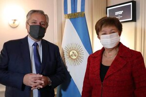 Alberto Fernández se reunió con  Kristalina Georgieva: "La vocación es encontrar un acuerdo lo más rápido posible"