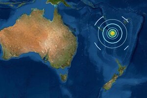 Terremoto y alerta de tsunami en el Pacífico Sur