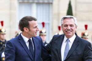 Alberto Fernández se reúne con Macron en busca de apoyo ante el FMI y el Club de París