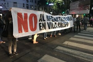 Vecinos de Villa Crespo se manifiestan contra el Estadio Movistar Arena