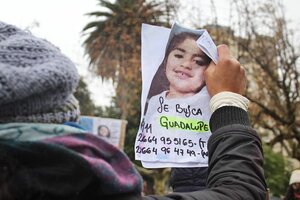 Caso Guadalupe: marcha en reclamo de su aparición y una llamada que resultó ser falsa