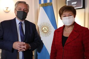 Kristalina Georgieva se comprometió a "ayudar a la Argentina" tras la reunión con Alberto Fernández