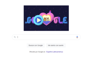 El doodle animado de Google para celebrar el Día de San Valentín