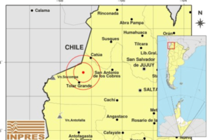 Se registró un sismo de magnitud 5.1 en la provincia de Salta