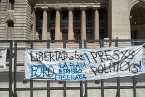 Huelga de hambre frente a Tribunales por la situación de los presos políticos