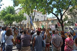 Protesta contra Larreta por el cierre del jardín Ramos Mejía