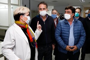 Coronavirus: Espinoza y Katopodis supervisaron el final de obra de un hospital