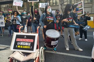 Protesta de prestadores de servicios a personas con discapacidad