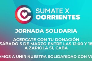 "Sumate x Corrientes": emisión solidaria en IP y El Nueve