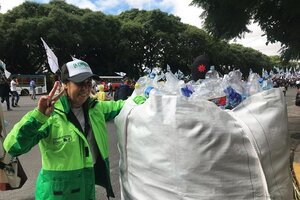 Cómo fue la gestión integral de residuos reciclables que hizo La Cámpora en la marcha del 24 de marzo
