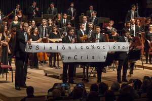 La Orquesta Sinfónica Nacional escrachó a Avelluto (Fuente: Ricardo Ceppi/Gentileza)