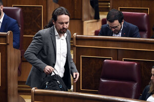 Iglesias: "Sanchez mintió" (Fuente: AFP)