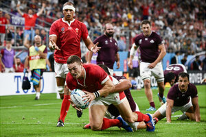 Mundial de rugby: Gales se olvidó de las apuestas y aplastó a Georgia (Fuente: AFP)