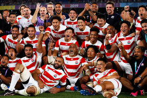 Mundial de rugby: el local dio la sorpresa y llegó a cuartos (Fuente: AFP)