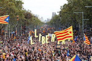 Medio millón de catalanes sale a la calle (Fuente: EFE)