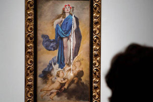 Escándalo en España por el cuadro de la Virgen tocándose los genitales (Fuente: EFE)