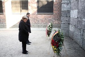 Angela Merkel en Auschwitz (Fuente: EFE)