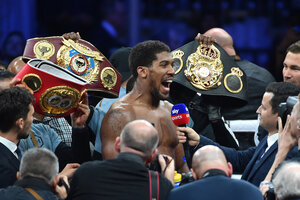 Joshua recuperó la corona de los pesados (Fuente: AFP)
