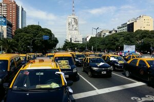 Concentración de Taxistas en Callao y Corrientes