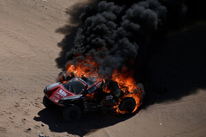 Se largó el Rally Dakar y ya tuvo su primer accidente (Fuente: AFP)