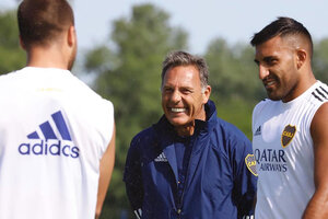 Boca: Cumbre futbolera entre Riquelme, Russo y Ameal  (Fuente: Foto Prensa Boca)