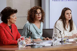 Ministras Montero, Celaá y Montero, contra la idea del "pin parental". (Fuente: EFE)