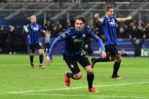 Atalanta pisó fuerte en los octavos de final de la Champions League (Fuente: AFP)
