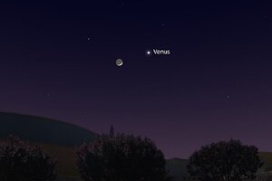 La Luna y Venus podrán verse alineados desde esta noche (Fuente: Twitter)