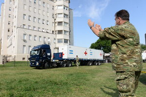 El hospital reubicable de la Fuerza Aérea ya se instaló en Pompeya