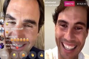 El desopilante debut de Nadal y Federer en un vivo de Instagram