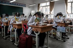Los estudiantes volvieron a clases en Wuhan, epicentro del coronavirus en China (Fuente: AFP)