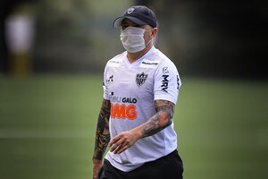 Sampaoli dirigió la primera práctica en Atlético Mineiro (Fuente: Prensa Atlético Mineiro)
