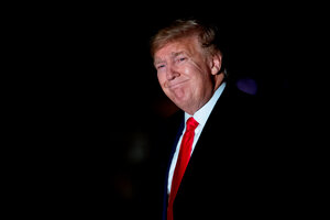 Trump dice que fue al búnker a hacer "una inspección" (Fuente: AFP)