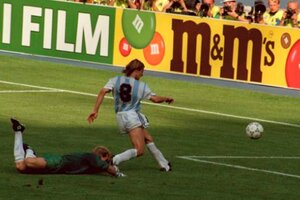 La agónica victoria de Argentina 1-0 sobre Brasil en Italia 90 (Fuente: AFP)
