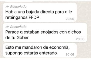 🔴En vivo. El ministro de Economía de Chubut mostró sus chats con Guillermo Francos