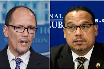 Pérez y Ellison encararon las alternativas de los demócratas en Atlanta.  (Fuente: AFP)