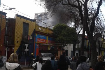 Otro incendio en un conventillo de La Boca (Fuente: Twitter)