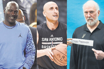 Michel Jordan, Manu Ginóbili y Gregg Popovich: desde la NBA se respaldó a los deportistas.