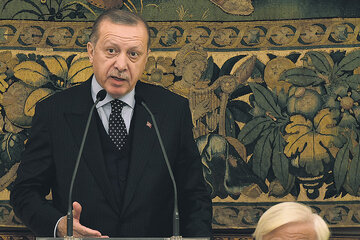 Erdogan fue duro con Israel y Estados Unidos al tiempo que convocó a los líderes musulmanes. (Fuente: AFP)
