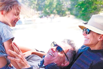 Macri de relax con su esposa y su hija: una imagen habitual.
